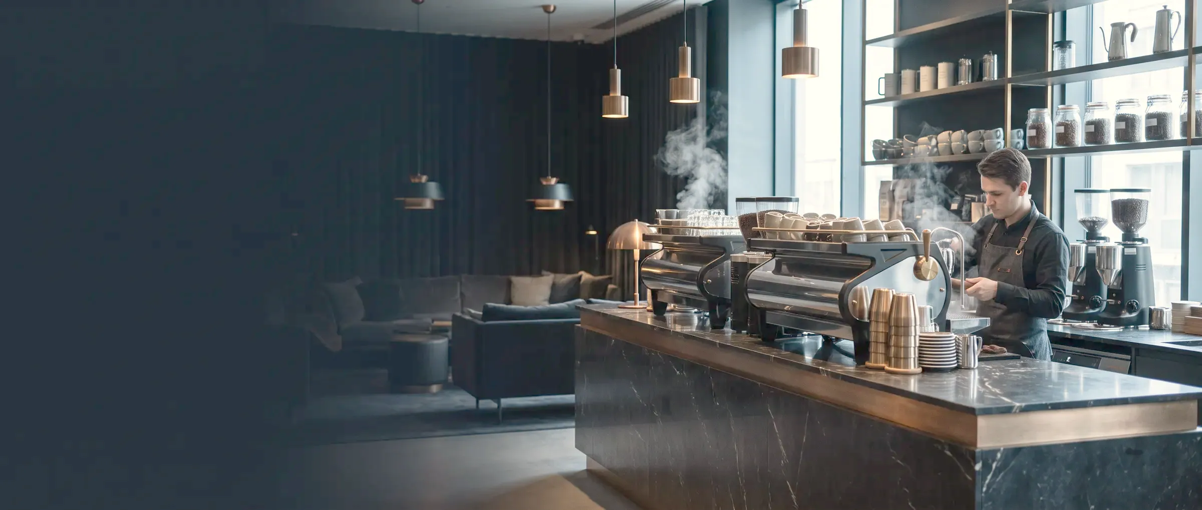 Coffee Machines and Beverage Equipment: illustrative setting